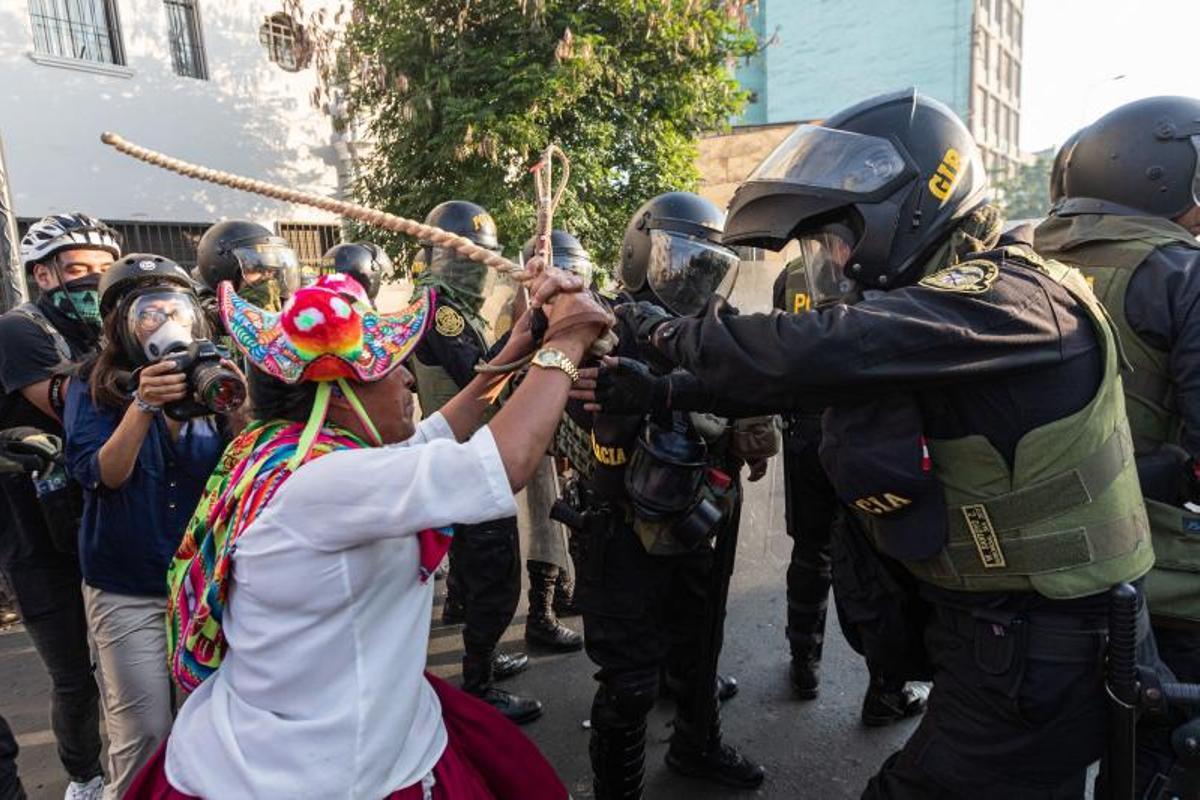 Enfrentamientos en Perú, contra la presidenta interina Dina Boluarte