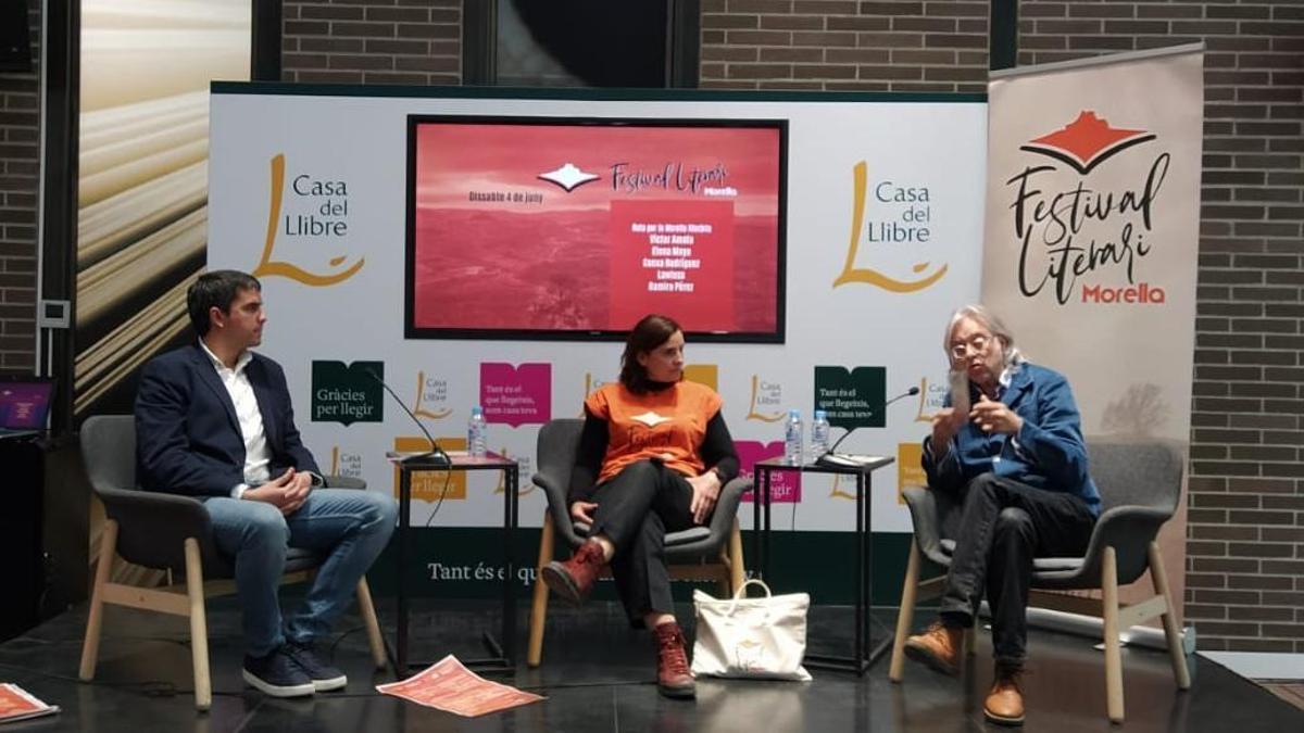 Rhamsés Ripollés, Elena Moya y Víctor Amela han presentado el nuevo Festival Literario de Morella.