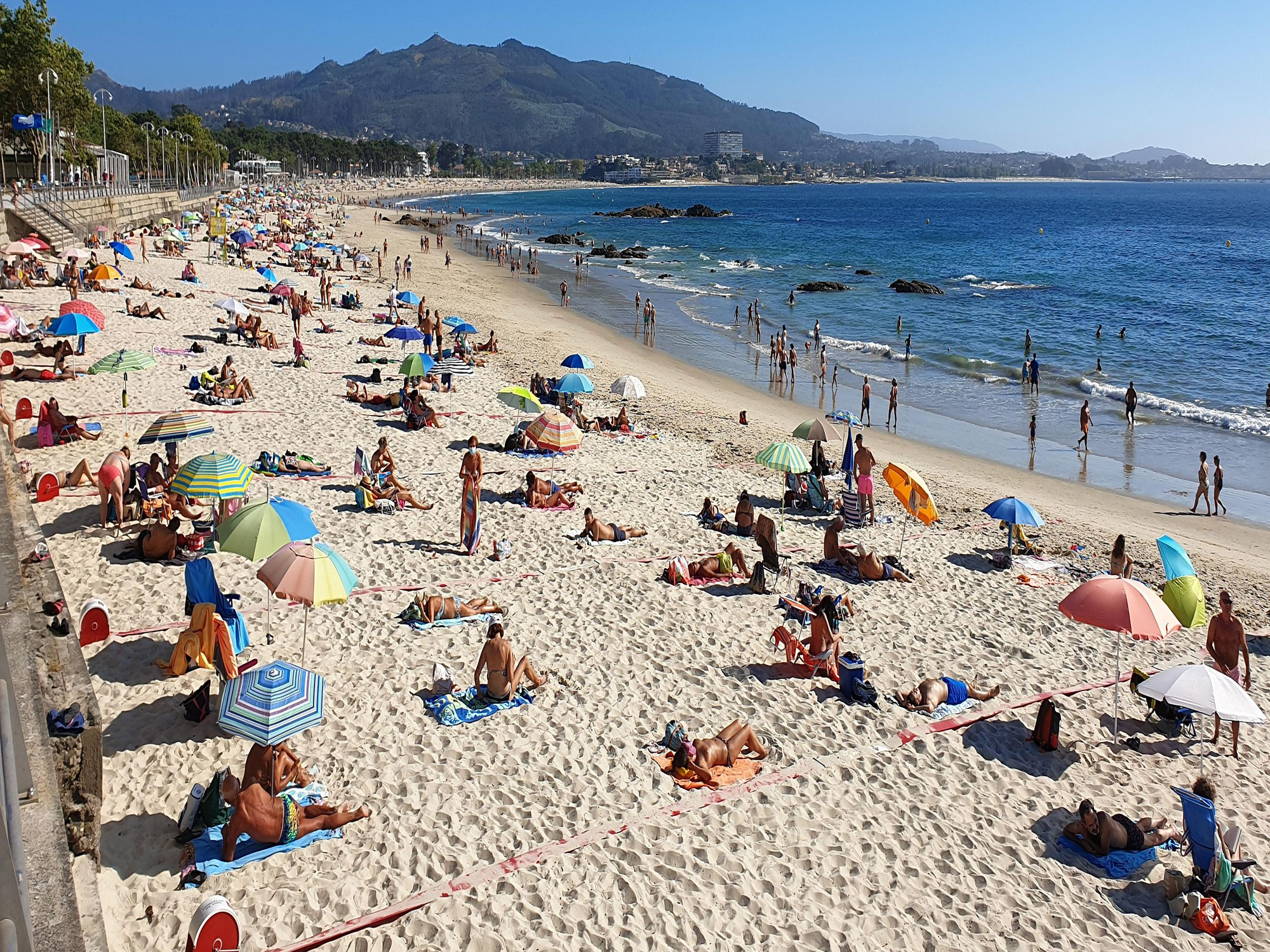 Vista de la playa de Samil.