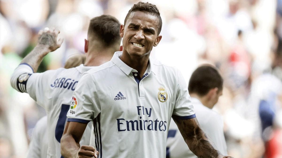 Danilo celebra un gol marcado ante el Osasuna a principios de temporada