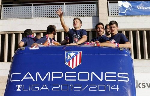 El Atlético celebra el título de Liga en Madrid