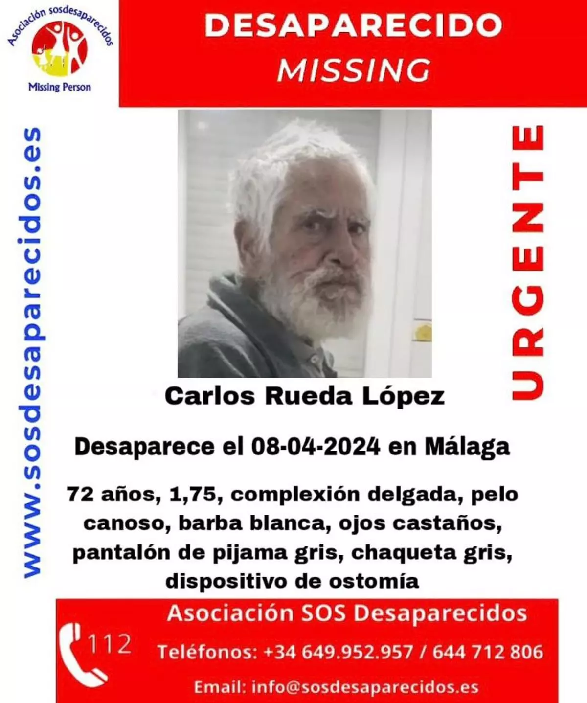 Localizan fallecido al anciano desaparecido el lunes en Málaga