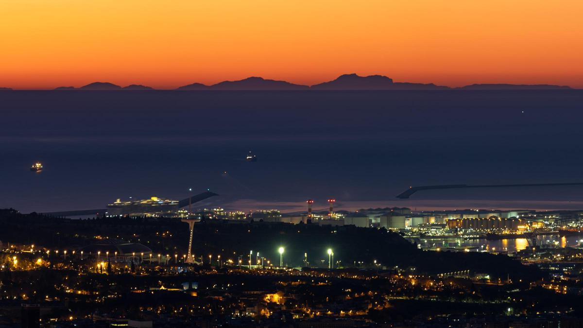Mallorca, vista desde el Observatori Fabra, el 11 de diciembre del 2023