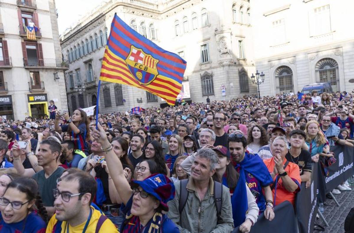 La celebración de la Champions femenina del FC Barcelona, en imágenes.