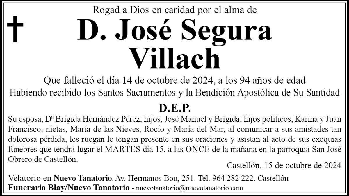 D. José Segura Villach