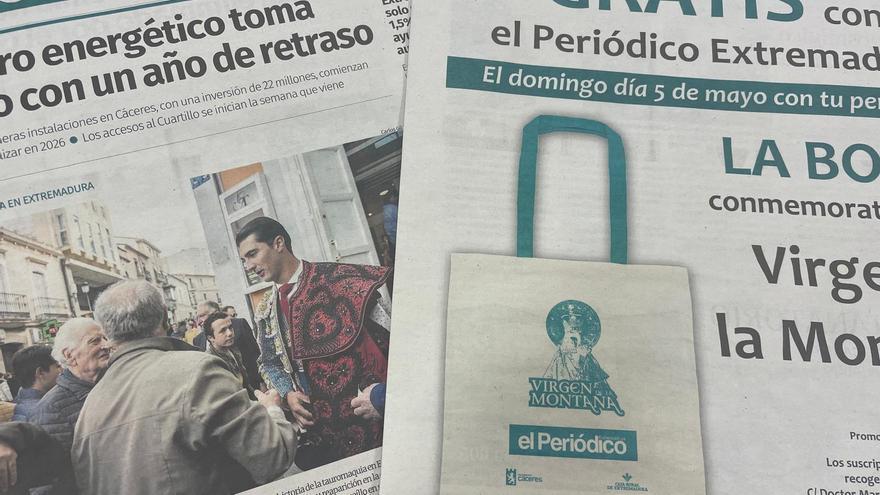 El Periódico Extremadura despide a la patrona de Cáceres a lo grande regalando una bolsa a sus lectores