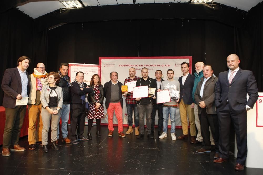 Entrega del IX Campeonato de Pinchos de Gijón.