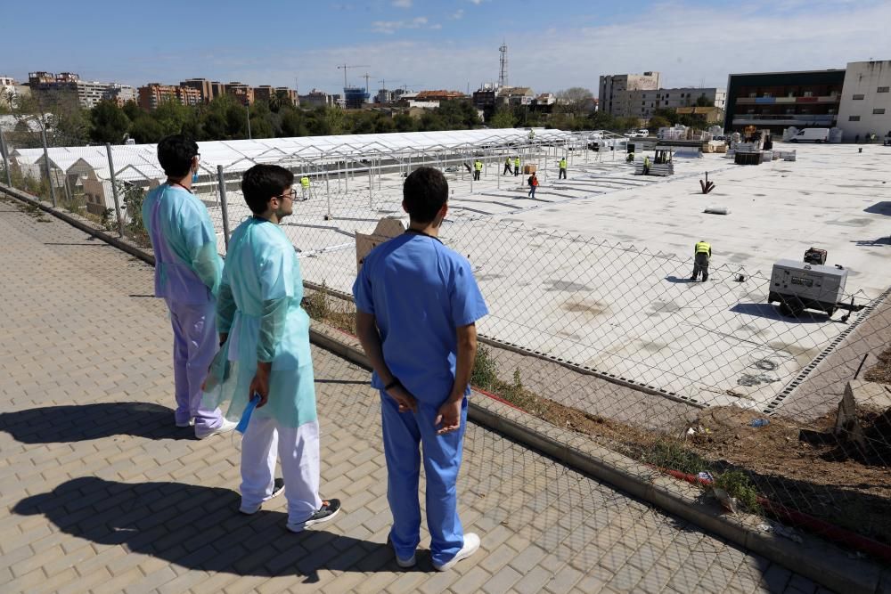 Así avanzan las obras del hospital de campaña