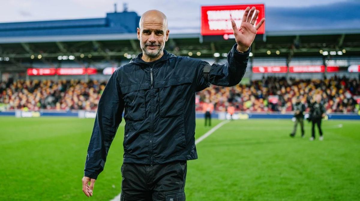 Pep Guardiola como entrenador del Manchester City