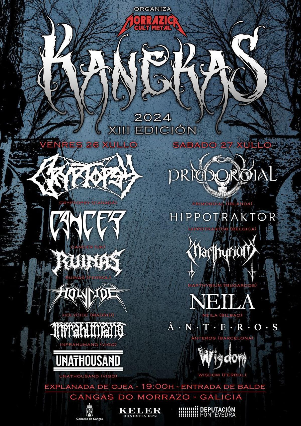 Cartel del Kanegas Metal Fest 2024 en Cangas de O Morrazo.