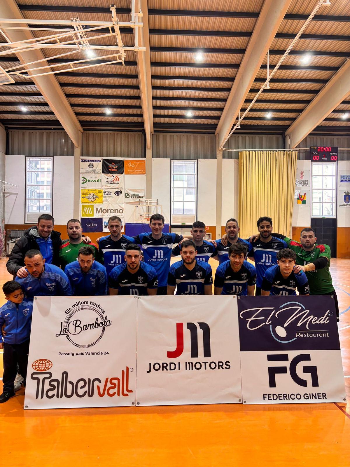 Formación del Athletic la Vall CF en la Liga Futsal de 2ª Regional