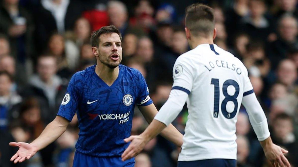 Azpilicueta y Lo Celso en un partido de la pasada temporada.