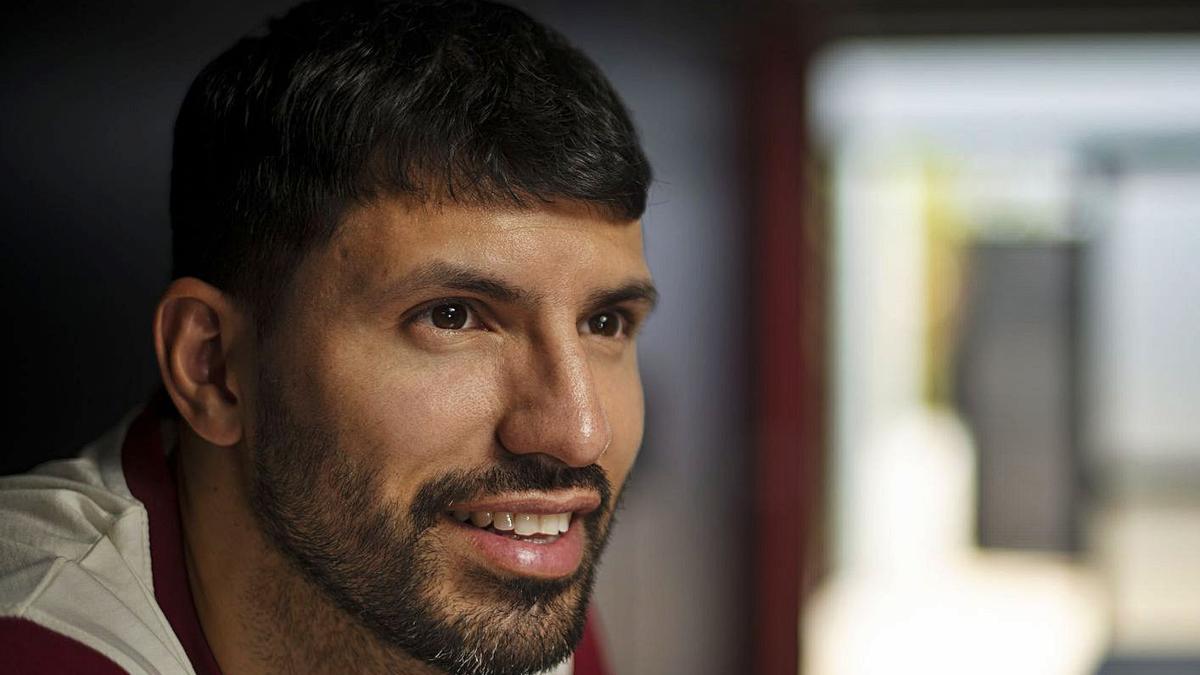 Sergio «Kun» Agüero a la Ciutat Esportiva del Barça