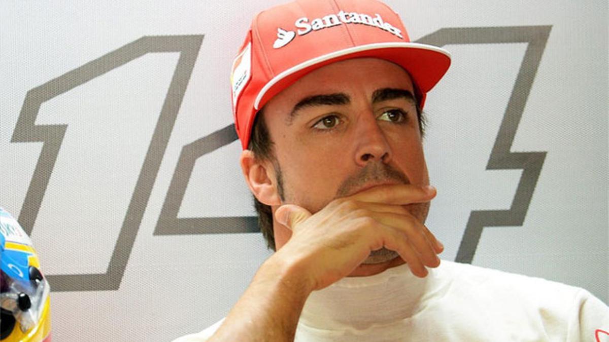 Alonso, durante uno de los entrenamientos de la pasada semana.