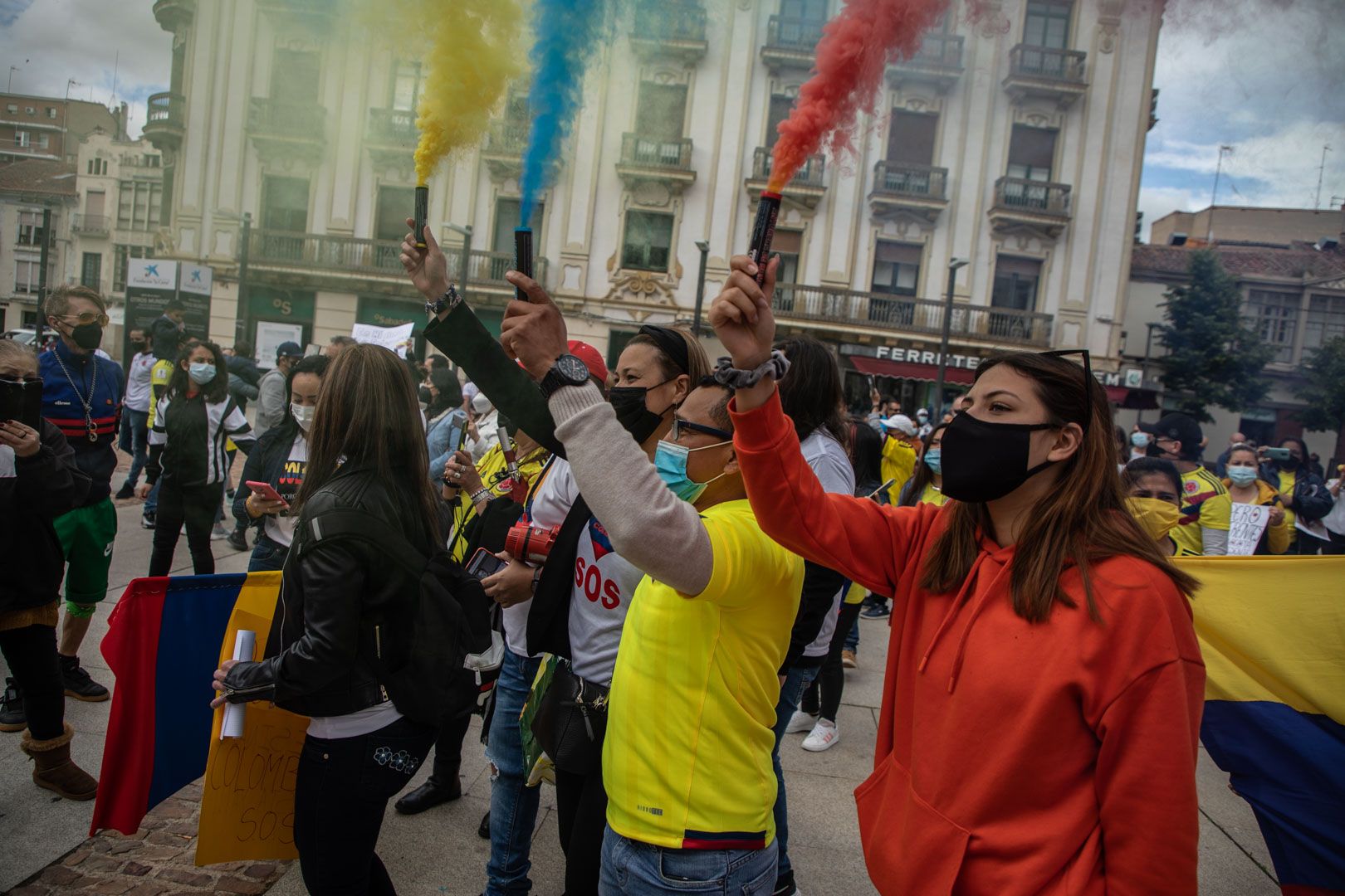 Marcha de colombianos en Zamora