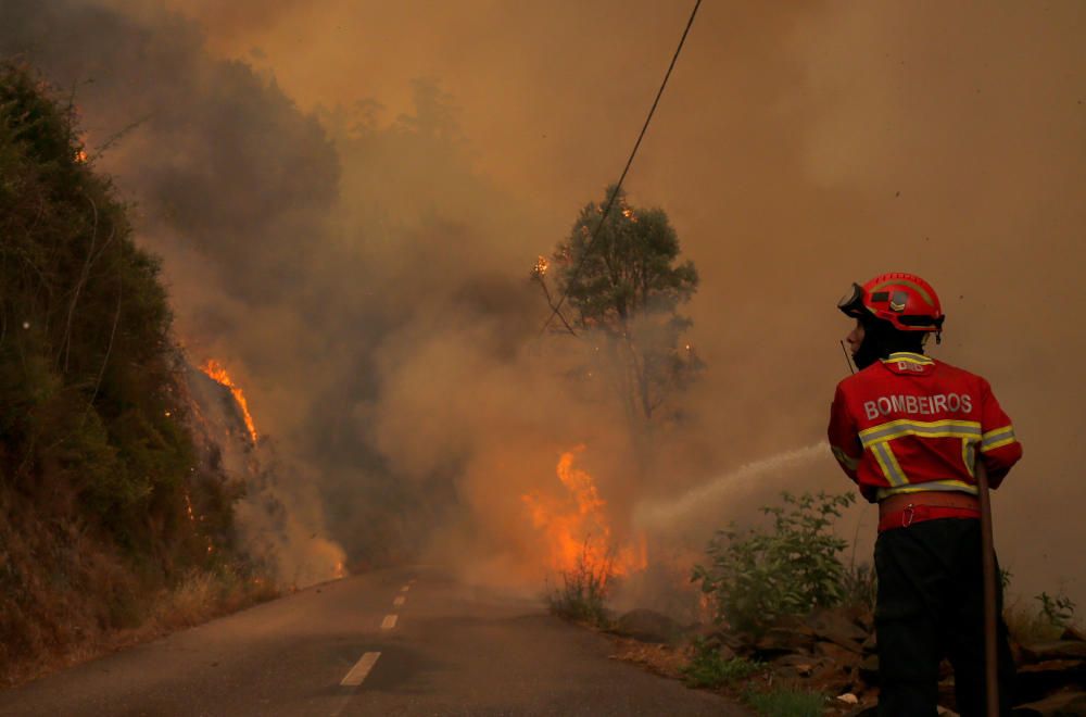 Incendio de grandes dimensiones en el centro de Portugal.