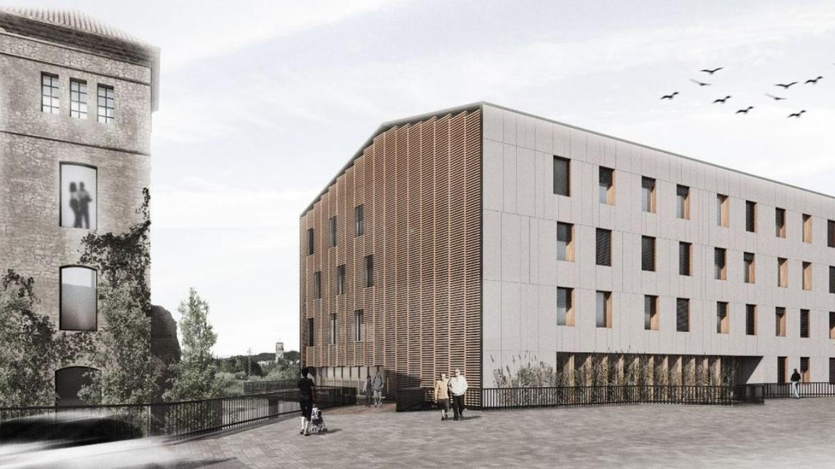 Imatge virtual de la futura nova residència que s’ha de construir al sector de la Fàbrica Vella | ARXIU/AJ SALLENT