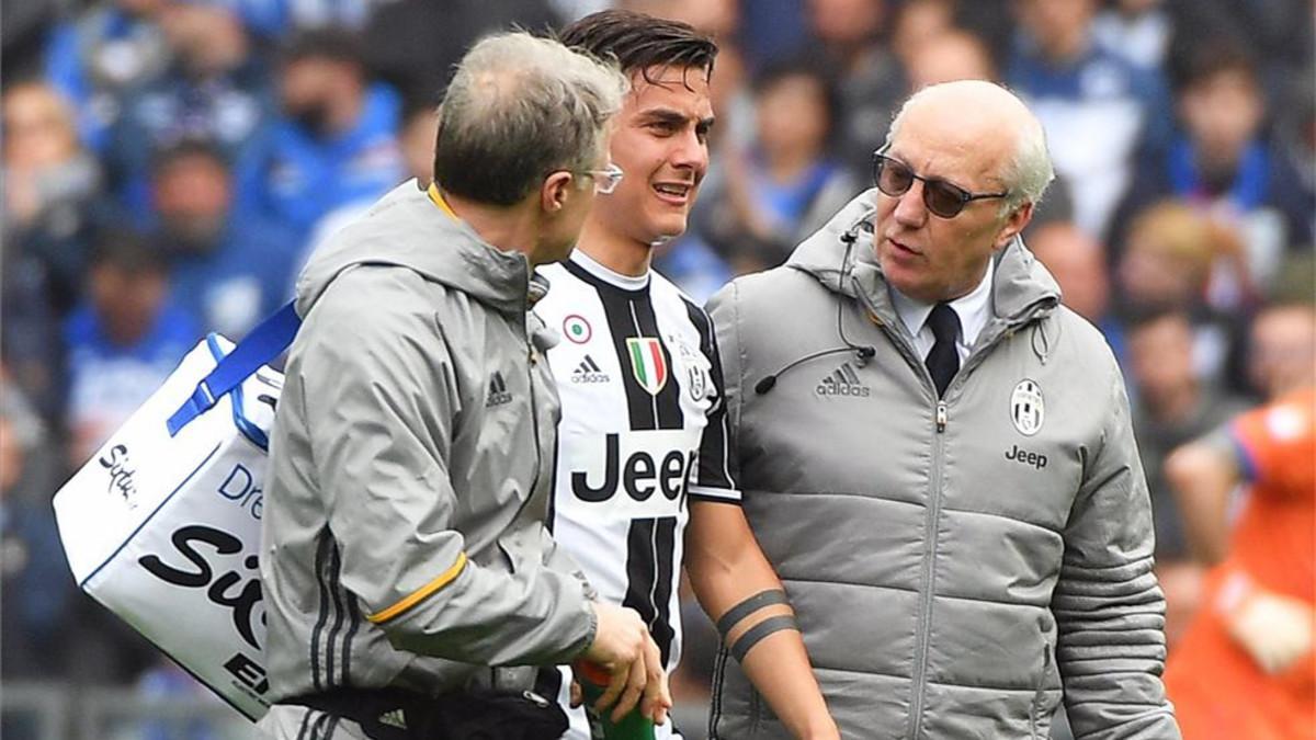 Dybala se retiró en la primera parte del Sampdoria-Juventus