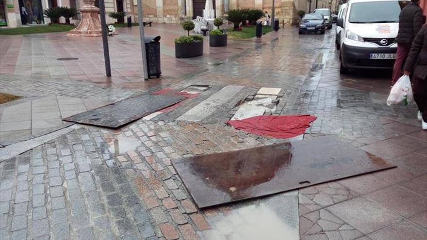 Las constructoras deberán reparar los daños del temporal en dos calles