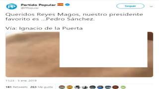 El Gobierno lleva a fiscalía un tuit del PP que pide a los Reyes que "se lleven" a Pedro Sánchez