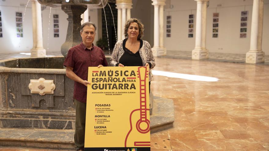 La Delegación de Cultura de la Diputación acercará el sonido de la guitarra española a Posadas, Montilla y Lucena