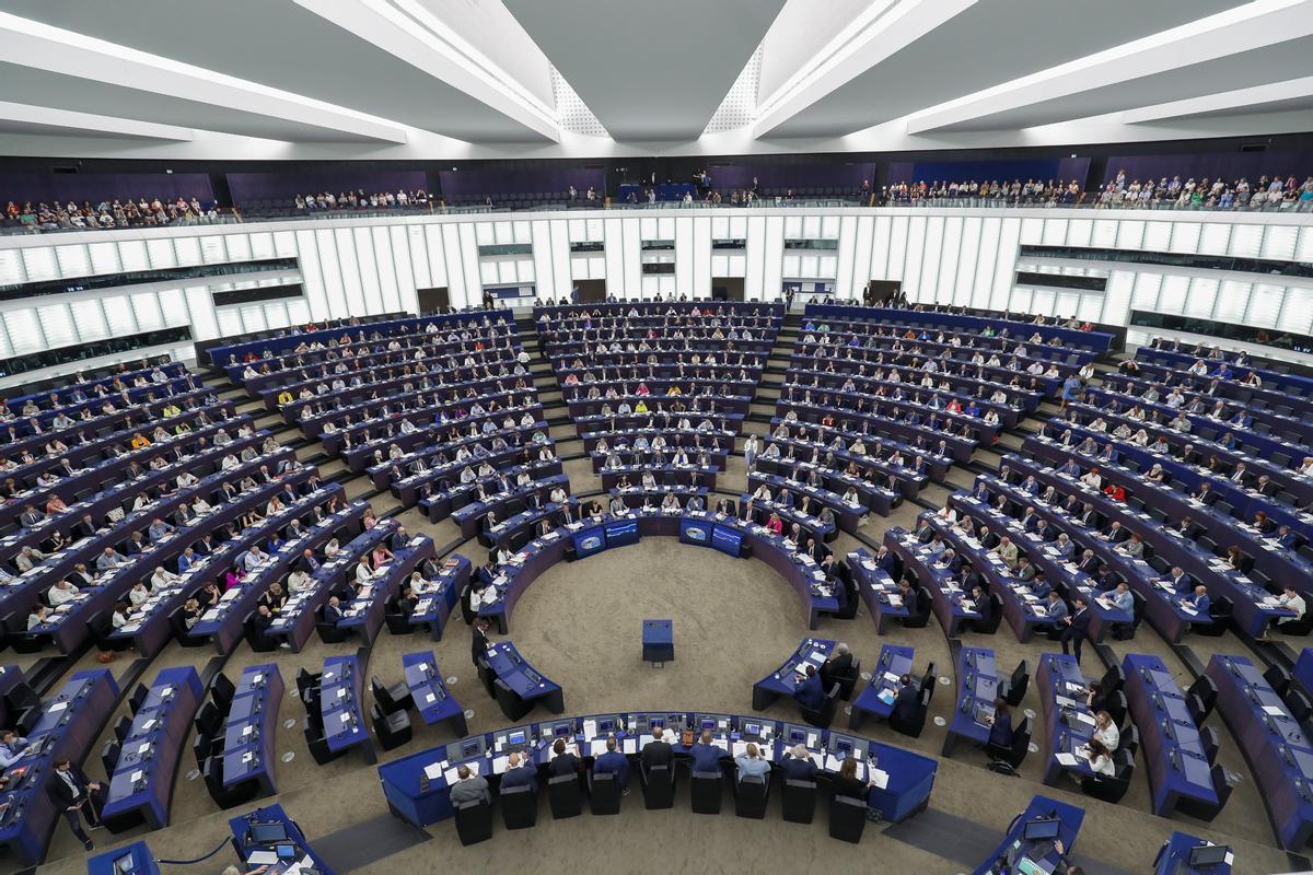 El hemiciclo del Parlamento Europeo en Estrasburgo.