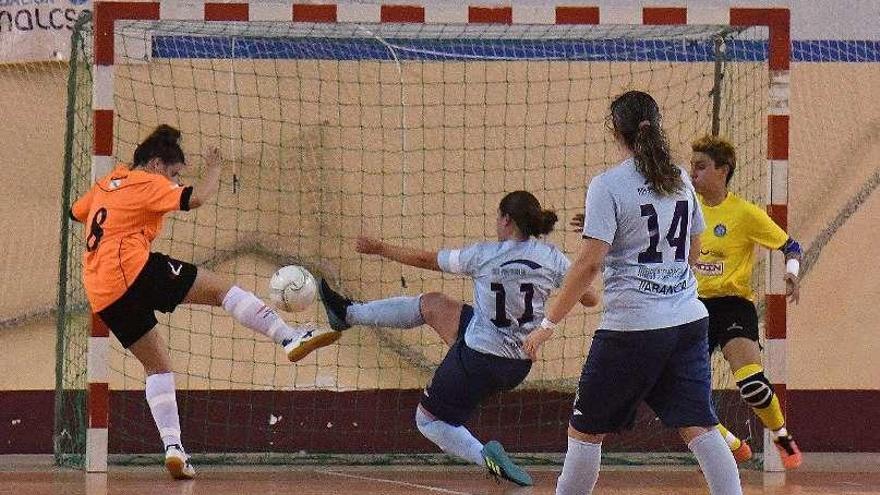 Imagen de la jugada de un gol del equipo coruñés.