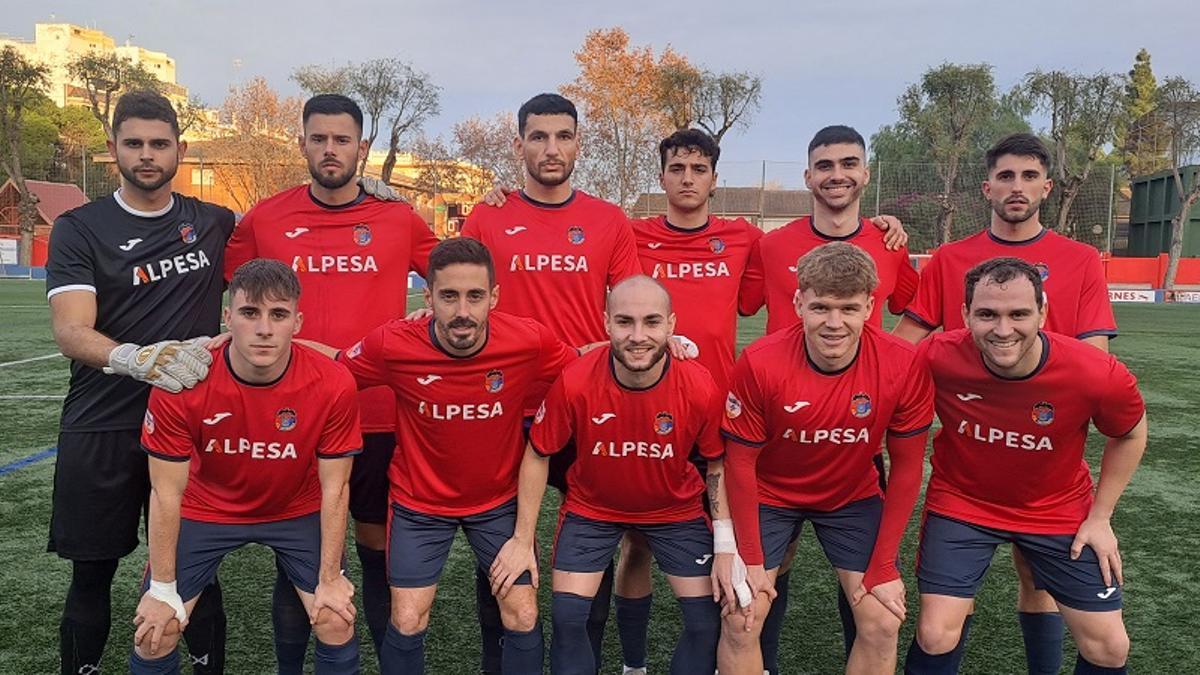 Once inicial de la UE Tavernes ante el CD Burriana