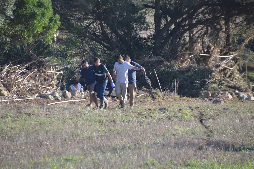 Levantamiento de los dos últimos cadáveres encontrados tras las inundaciones en Sant Llorenç