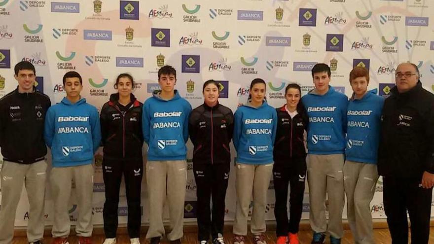 Imagen del equipo del CB A Estrada durante las jornadas disputadas en el Coto Ferreiro.