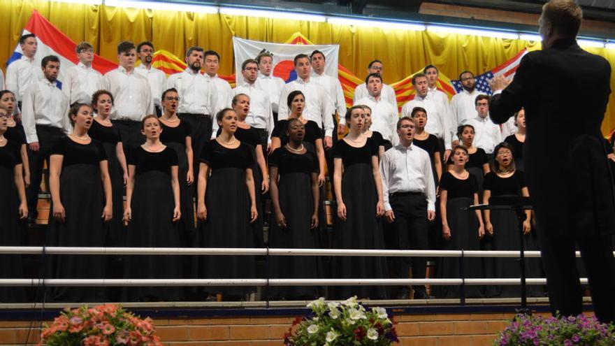 Concert de la Westminster Choir College al pavelló  de Puig-reig, el 2017