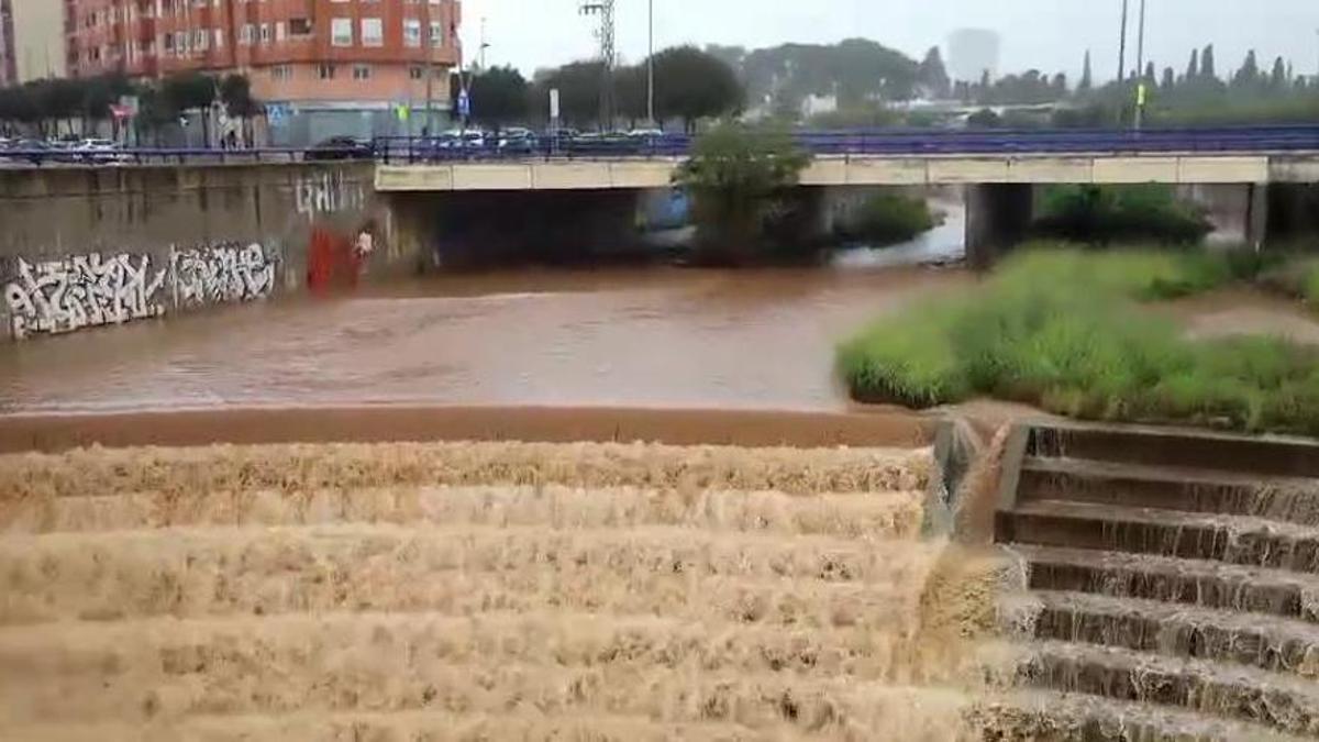 El Riu Sec de Castelló, en un episodi de pluges extremes el passat novembre.