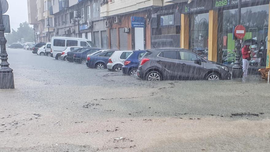 Imagen de este viernes de Orihuela inundada.