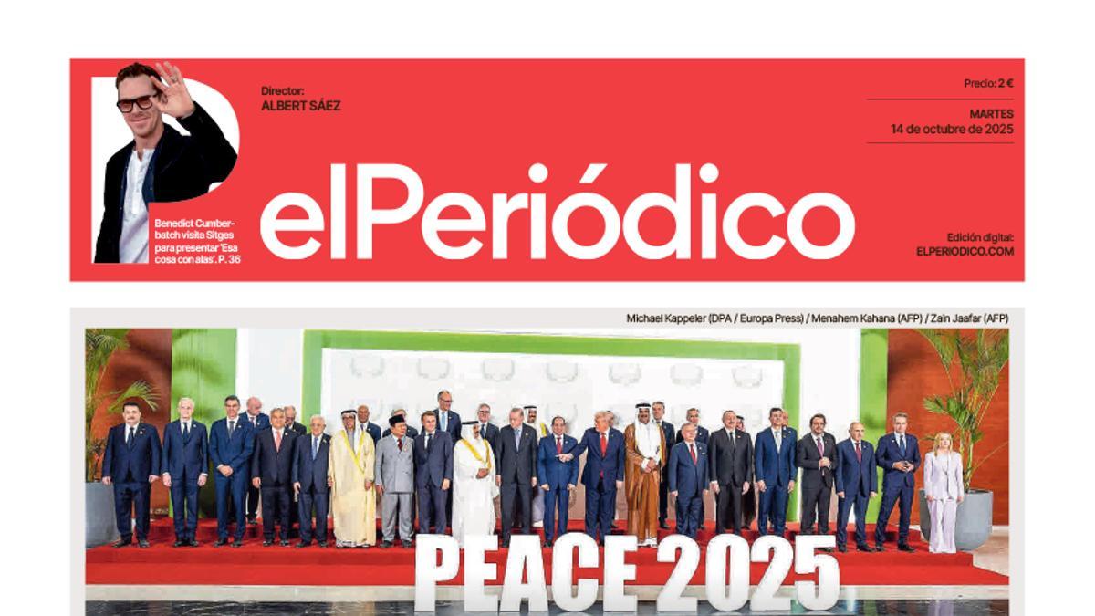 La portada de EL PERIÓDICO del 14 octubre de 2025