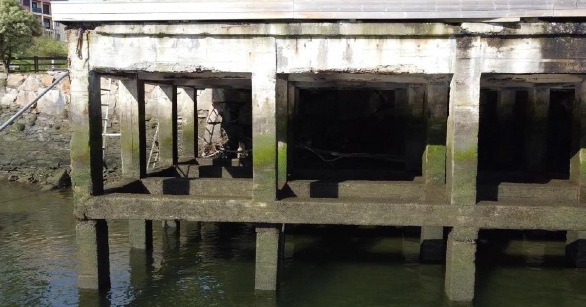 Estado del muelle de El Espín.