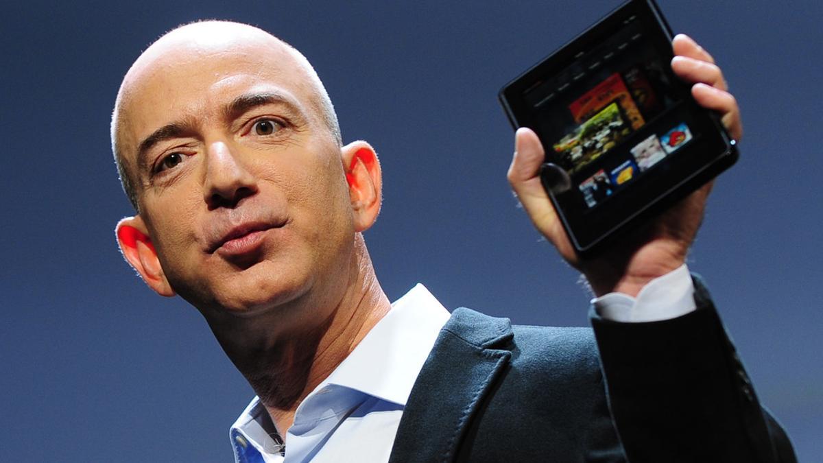 El CEO de Amazon, Jeff Bezos, en la presentación del Kindle Fire, en Nueva York, en el 2011.