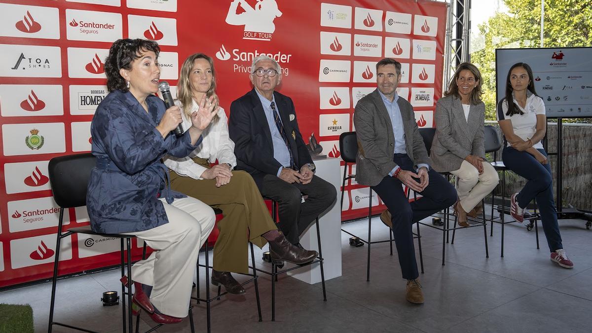 Un imatge de la presentació del Santander Golf Tour a la seu de la Federació Espanyola.
