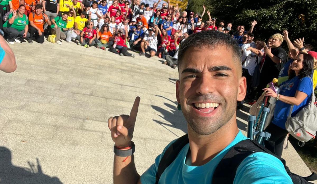 Adolfo Rodríguez en el Camino de Santiago