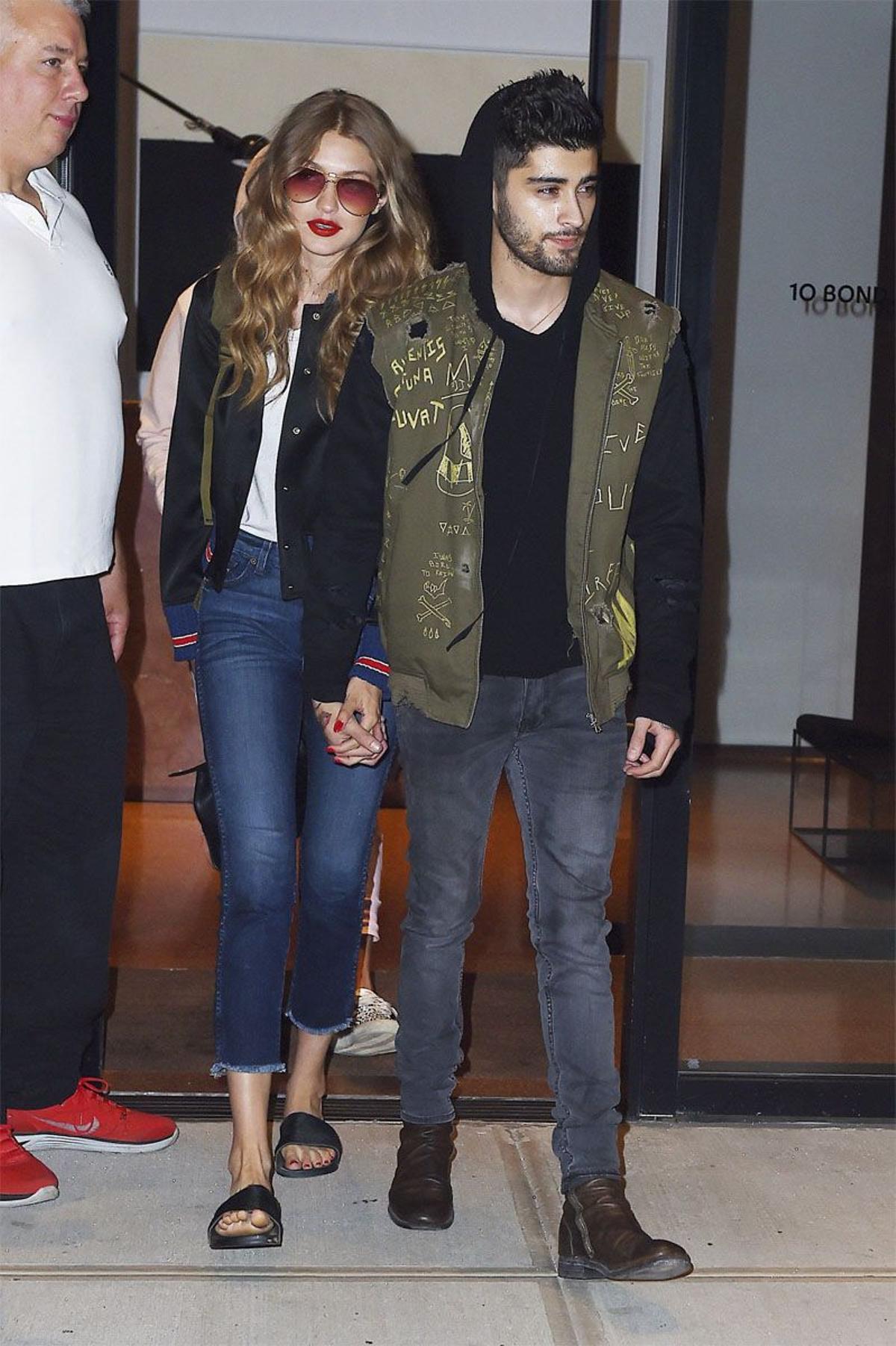 Gigi Hadid y Zayn Malik, juntos de la mano