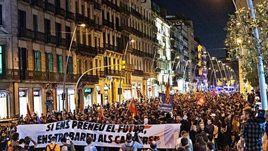 La manifestació d&#039;ahir a Barcelona.