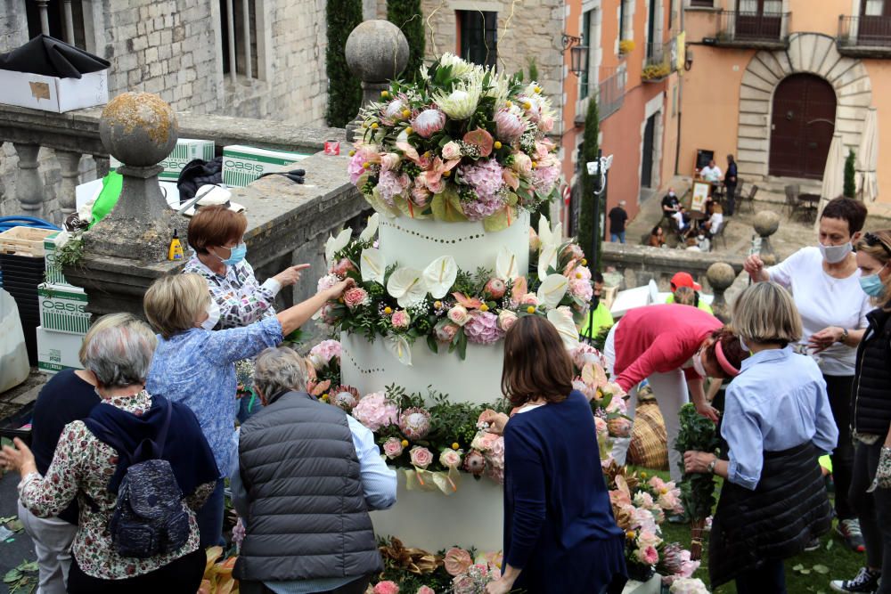 Girona ultima els muntatges del primer Temps de Flors adaptat a la pandèmia