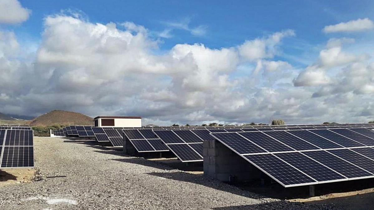 Planta fotovoltaica en Tenerife.