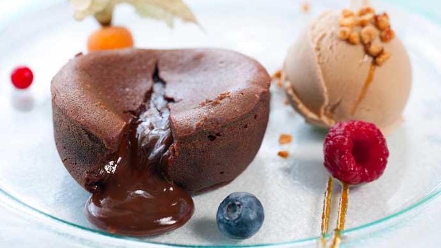 Coulant de chocolate, en el microondas