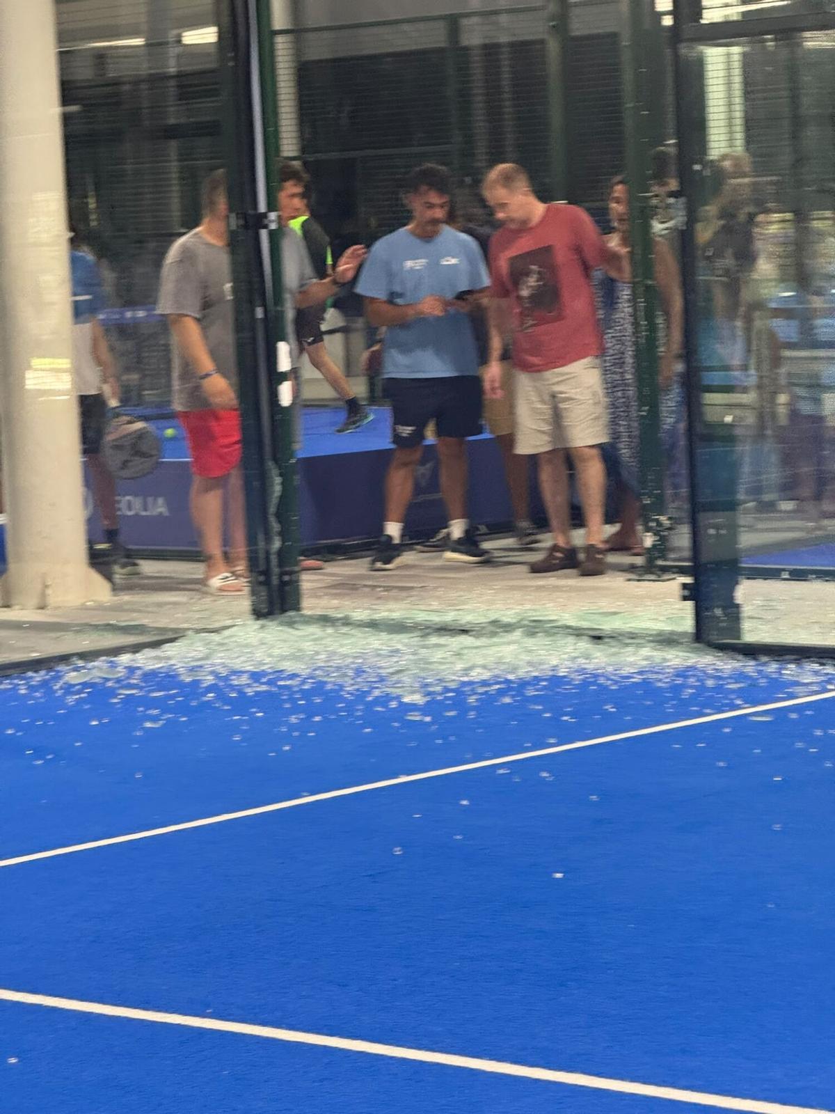 Cristal roto por el calor.