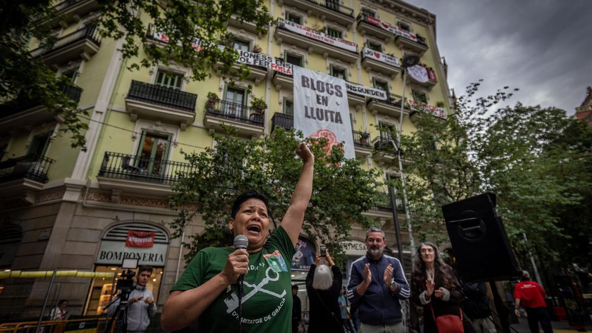 Protesta frente a la Casa Orsola contra los alquileres de temporada, en una imagen de archivo.