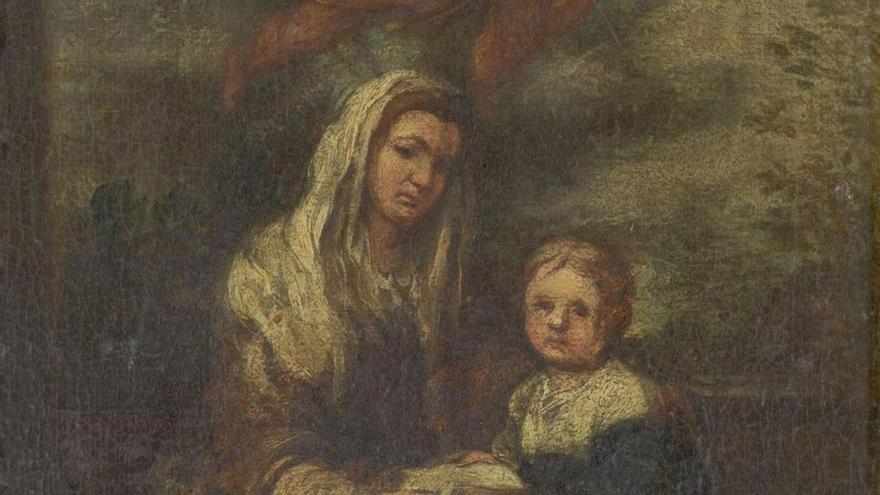 Un Murillo robado regresa al Prado. El Museo del Prado expondrá, en una cesión por diez años, el boceto de Murillo para el cuadro «Santa Ana dando una lección a la Virgen» que le fue sustraído en 1897 y que fue a parar al Museo de Pau, en Francia, donde fue identificado. | MUSEO NACIONAL DEL PRADO