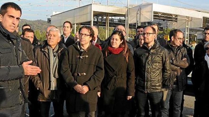 Acte reivindicatiu dels alcaldes davant el peatge de la C-16, al desembre