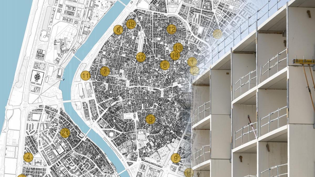 Mapa de VPO del Plan Sevilla Centro Vivo, impulsado por el gobierno de José Luis Sanz