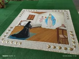 Una alfombra de Bueu para la Virgen de Fátima
