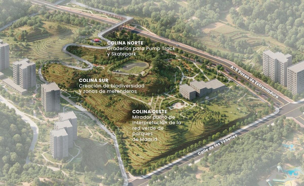Así serán las colinas del Paseo Verde del Suroeste